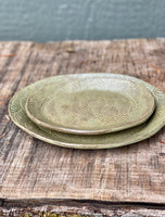 Green Fan Platter Set