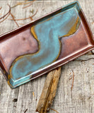 Copper & Turquoise Wave Platter