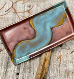 Copper & Turquoise Wave Platter