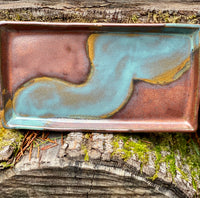 Copper & Turquoise Wave Platter