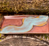 Copper & Turquoise Wave Platter