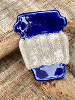 Blue & Cream ‘To Go’ Spoon rest