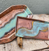 Copper & Turquoise Wave Platter