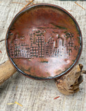 Copper ‘cityscape’ dish